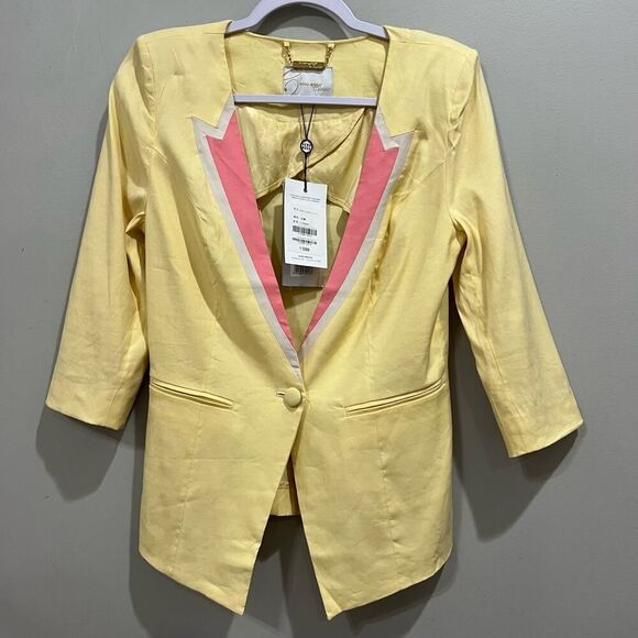 Vero Moda Classic Sasha 3/4 sleeve crop ColorBlock blazer jacket size small - Picture 7 of 7
